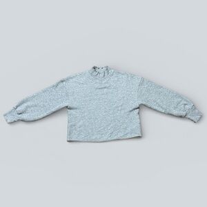 J. Crew Gray Cropped Turtleneck Sweater